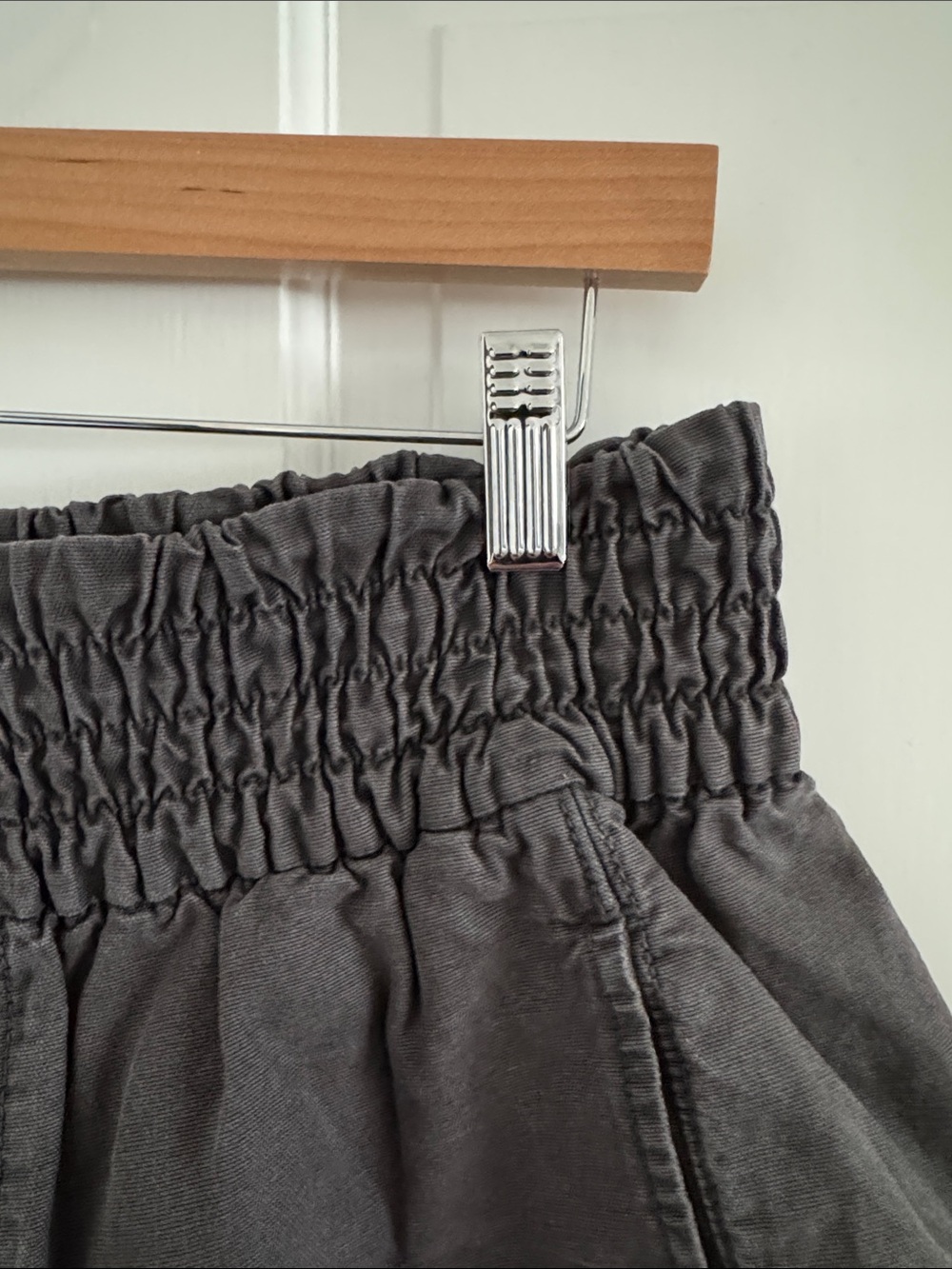 aerie Charcoal Smocked-Waist Athletic Shorts - Picture 2 of 7